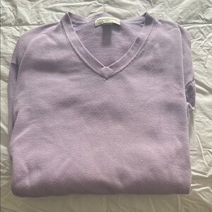 Banana Republic Men's Purple V-Neck Sweater Soft Knit, size L🌿